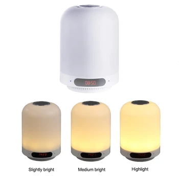 

Night Light Bluetooth/TF Speaker Rechargeable Color Changing Touch Control Dimmable Bedside Lamp