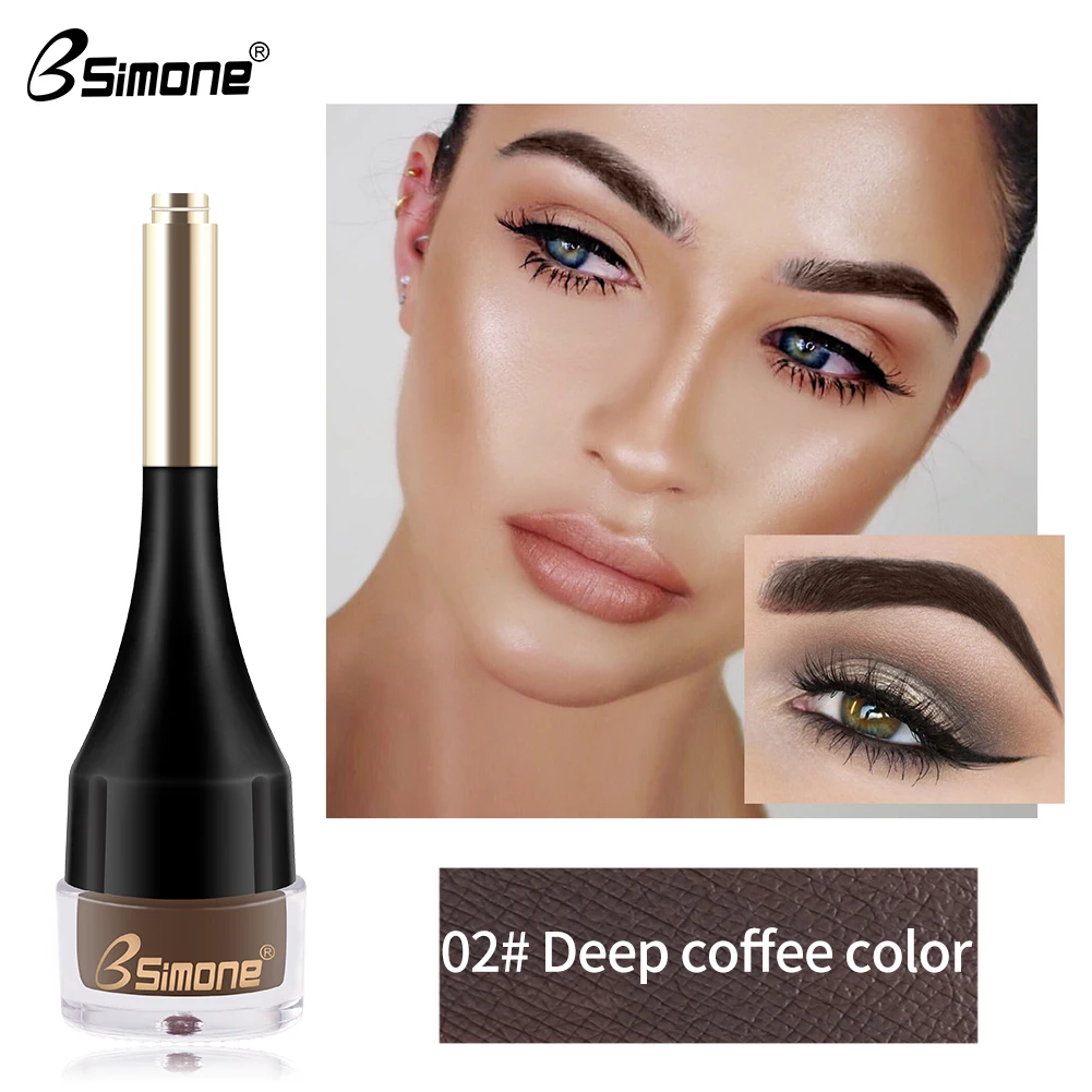 1pc Waterproof Eyebrow Cream Enhancers Natural Tatto Tint Brow Extension 3D Natural Eyebrow Pen with Brush Cosmetic Makeup Tool