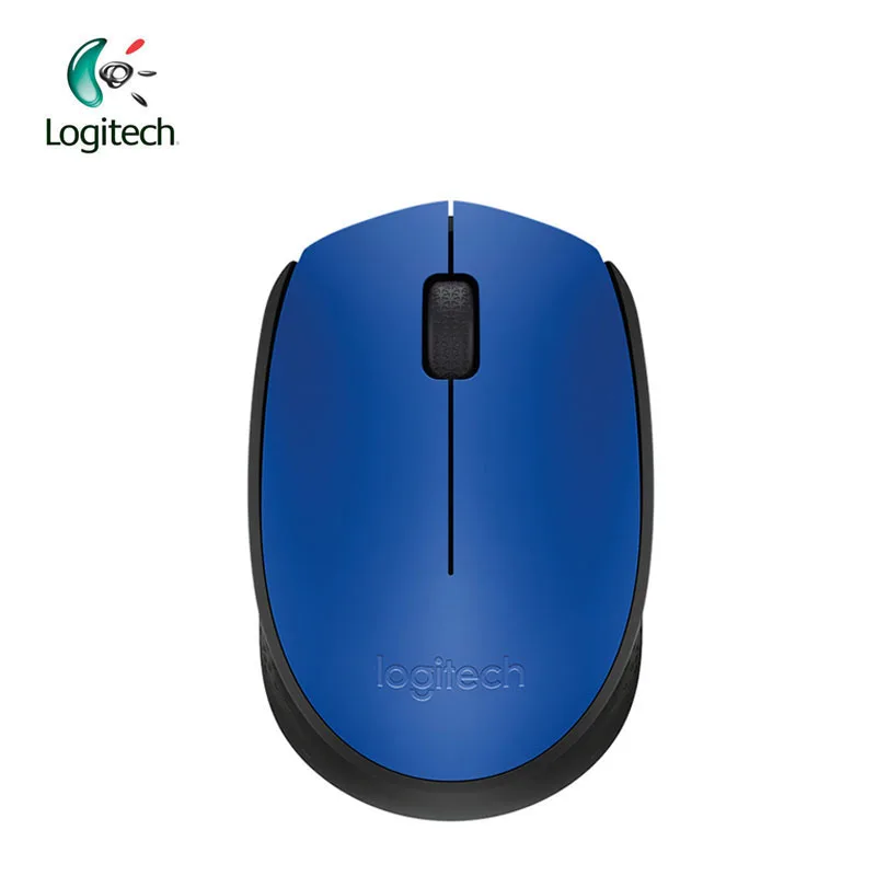 Беспроводная мышь logitech M170 2,4G 2,4 GHz с 1000 точек/дюйм нано-приемником с разрешением мощности для ПК и игр, поддержка официальной проверки - Цвет: Blue