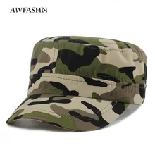 Новая камуфляжная кепка в Военном Стиле, Мужская Высококачественная плоская кепка, Мужская Ретро камуфляжная армейская Кепка для водителя грузовика, мужская Кепка из костяного хлопка