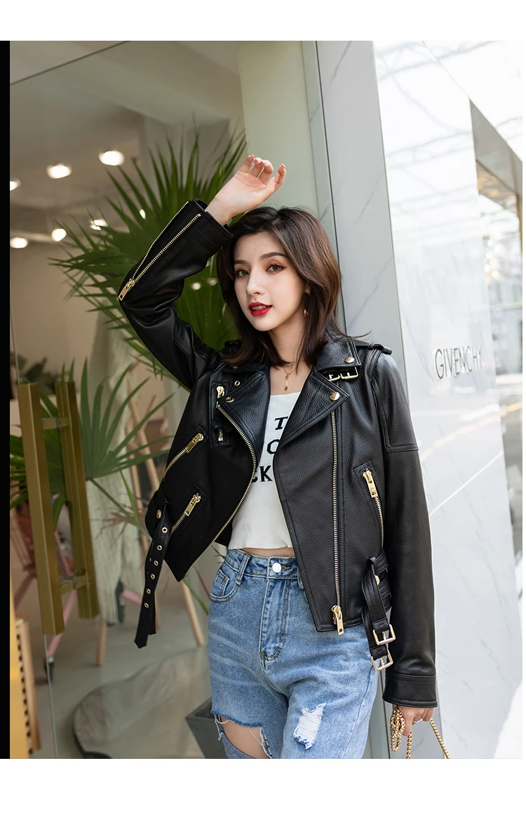 genuine sheepskin leather jacket for women (9)