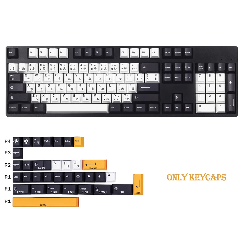 Sushi TaiChi Cherry Profile Dye-Sub PBT Keycap Set - Japanese Custom Design