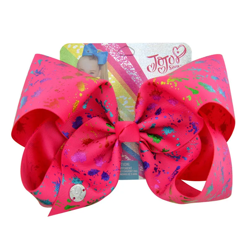 8 &quotJoJo Siwa бант для волос с клипсами аллигатора Роскошные заколки Блестки Русалка