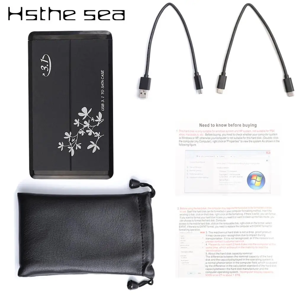  Externe Festplatte HDD 25 Festplatte 1TB 2TB Festplatte 1TBTYPE-C3.1 für Tablet Desktop Laptop