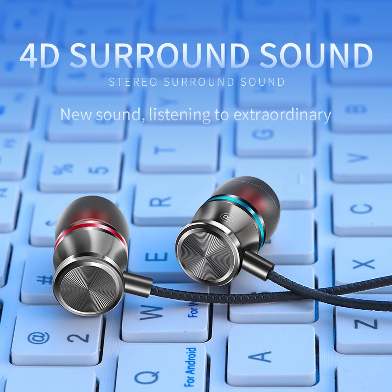 GERMA In Ear 3.5mm Wire Super Bass Earphone Headset with Microphone Metal Subwoofer Computer PC Gaming Sport | Электроника