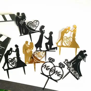 

Lovers' Day Valentine's Day Bakery Cake Decoration MR & Amp; MR S Love Wedding Proposal Acrylic Cake Insertion Cake Inserted Car