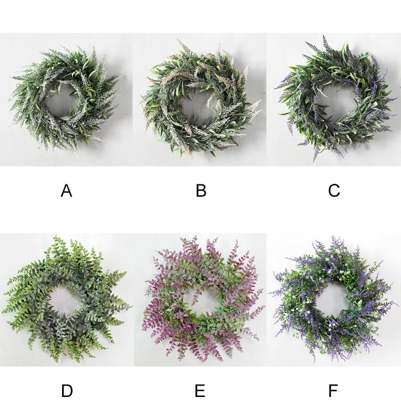 Pendant Grass Ring Nordic Style New Year's Garland Christmas Wreath Artificial Plant for Wedding Decoration Door Decoration