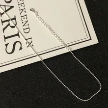 Стиль 925 Серебряный корейский стиль модные элегантные маленькие круглые бусины ножные браслеты для женщин стиль женские Южная Корея аксессуары