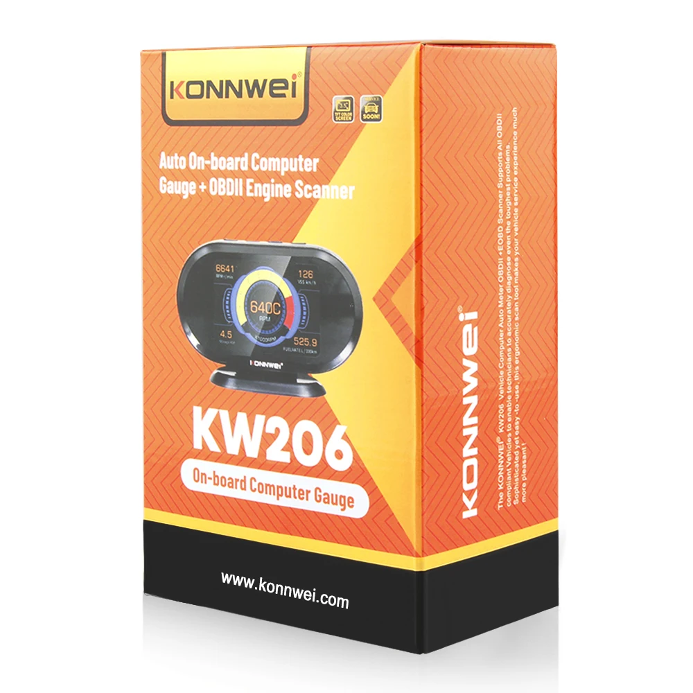 Konnwei kw206 obd2 a bordo do computador