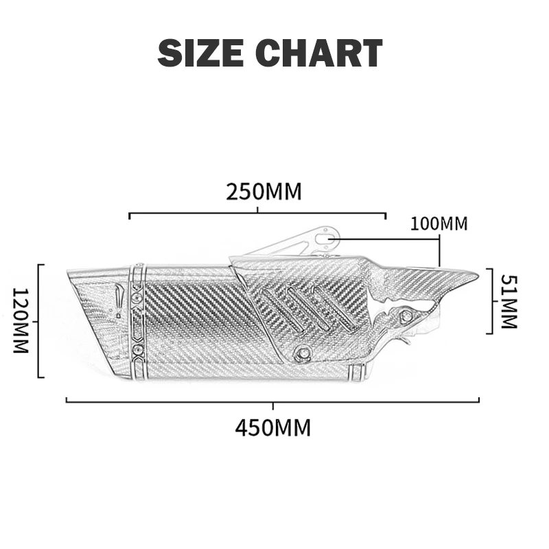 Универсальный мото rcycle глушитель из углеродного волокна тепловой щит дБ убийца побега мото для Yamaha R1 r3 r6 ninja400 z250 Tmax 530