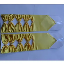 Теплые эластичные атласные Плиссированные Свадебные перчатки с бантом, сексуальные перчатки до локтя без пальцев для вечеринки, выпускного вечера,, ST020