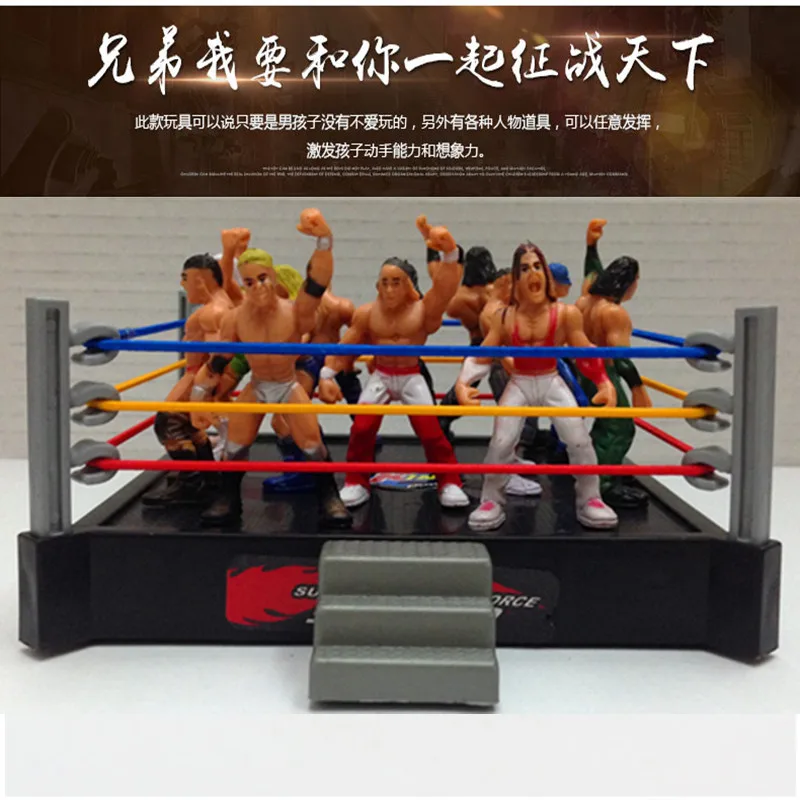 Пересечение границы WWE кольцо борца сцена фигурка Модель Набор Детские развивающие собранные игрушки Amazon горячая распродажа