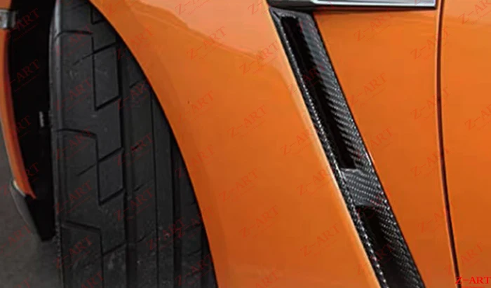 Z-ART R35 углеродное волокно переднее крыло отверстия для GTR боковые вентиляционные