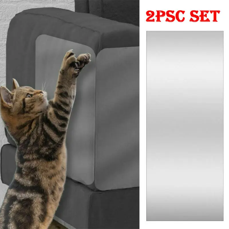2 шт ПЭТ Когтеточка для кошек, ПВХ, защитный коврик для дивана, защитный чехол для дивана, устойчивые к царапинам товары для домашних животных