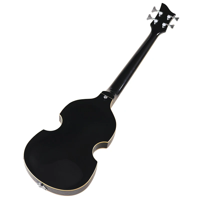 Professional Violin Bass guitar 41inch high gloss black color flame maple top violin guitar 4 string