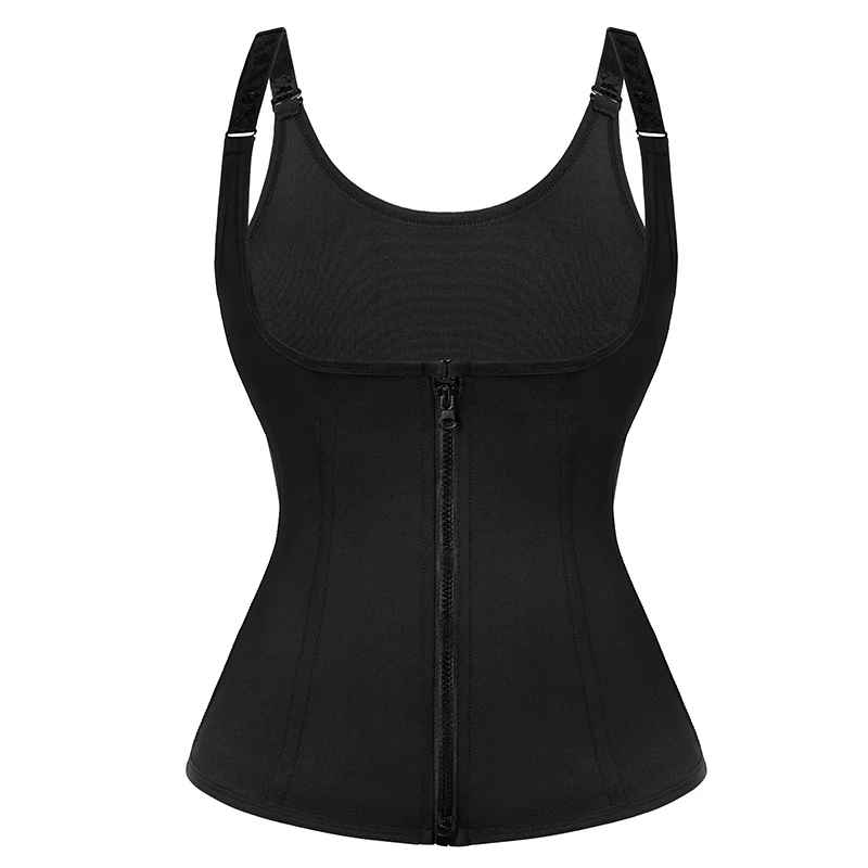 best tummy control shapewear uk Women Waist Trainer Corset Zipper Vest Body Shaper Cincher Shapewear Slimming Belt Sports Girdle Neoprene Sauna Tank Top best shapewear for tummy and waist Shapewear