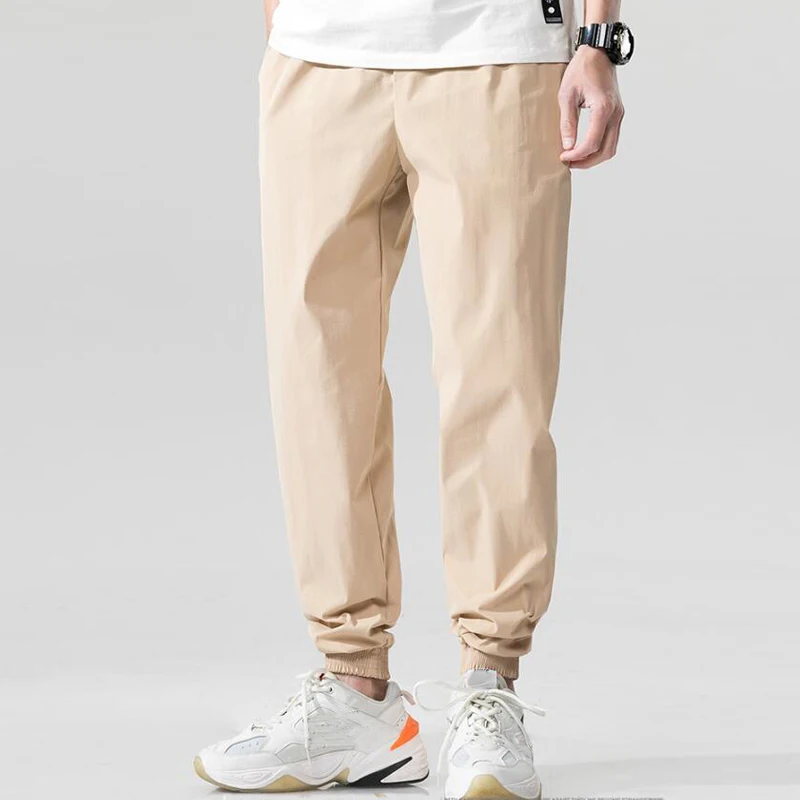 

Male Japan Casual Pant Men Loose Wide Leg Pants Long Trousers Men Joggers Harem Pants Elastic Waist Baggy Sweatpants