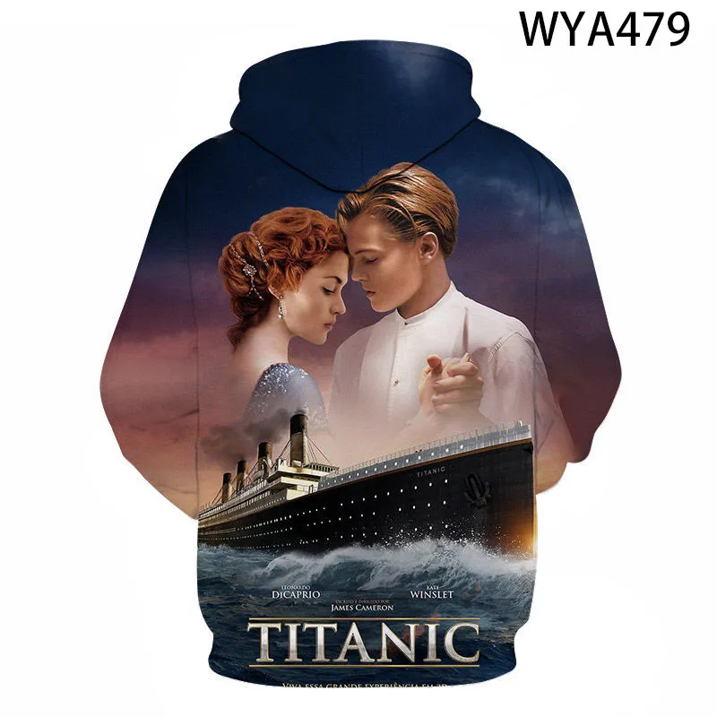 Titanic 3d impressão hoodies das mulheres dos
