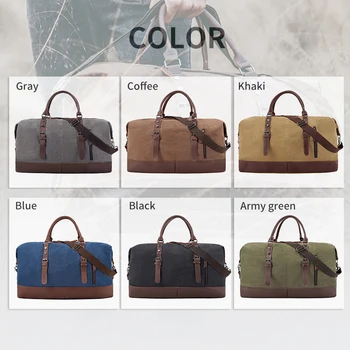 Fashion Men Large Capacity Travel Bag High Quality Canvas Travel Bag Outdoor Travel Duffle Bag Male Casual Tote Bag 6