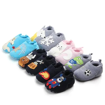 

Spring and autumn new non-slip soft bottom baby toddler shoes baby boy girl baby cotton shoes cartoon can not drop shoes0-12