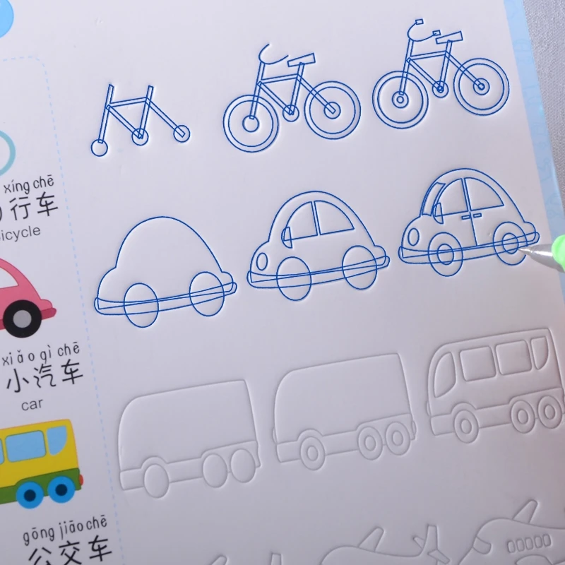 

Reusable Children's Copybook For Calligraphy Basic Drawing Board Magic Copy Book Practice Book for Kids Writing Coloring Books