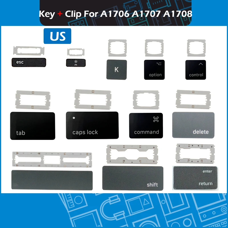 Replacement Individual spacebar Hinge （no Key Cap） Applicable for MacBook Pro A1706 A1707 A1708 Keyboard to Replace The Space bar Hinge 