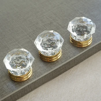 

Diameter 1.37" Crystal Glass Dresser Knobs Door Pulls Round Drawer Knob Furniture Cabinet Pull Knob 35mm 1 piece Hardware