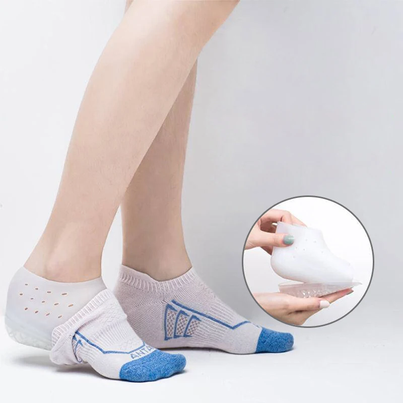 Новые унисекс невидимые увеличивающие рост носки пятки силиконовые стельки массаж ног болеутоляющее колодки Лидер продаж
