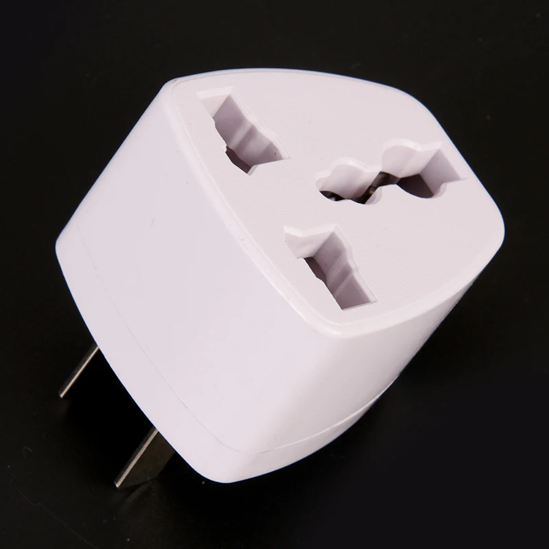 White 2 Pin Universal Travel EU UK AU To USA AC Power Adapter Plug Travel Charger Adapter Plug Outlet Converter Adapter 10A 250V