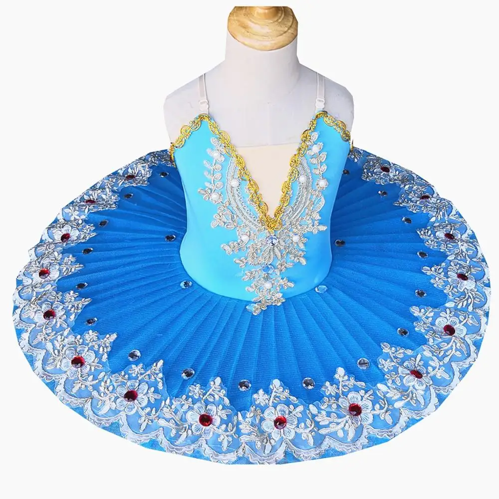 Балетное платье для девушек ярко-голубое маленькое танца живота милые костюмы