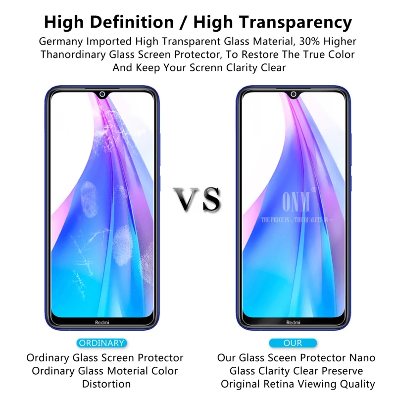10 шт., закаленное стекло для Xiaomi Redmi Note 8 T, Защитное стекло для экрана 2.5D 9 H, закаленное стекло для Redmi Note 8 T, защитная пленка