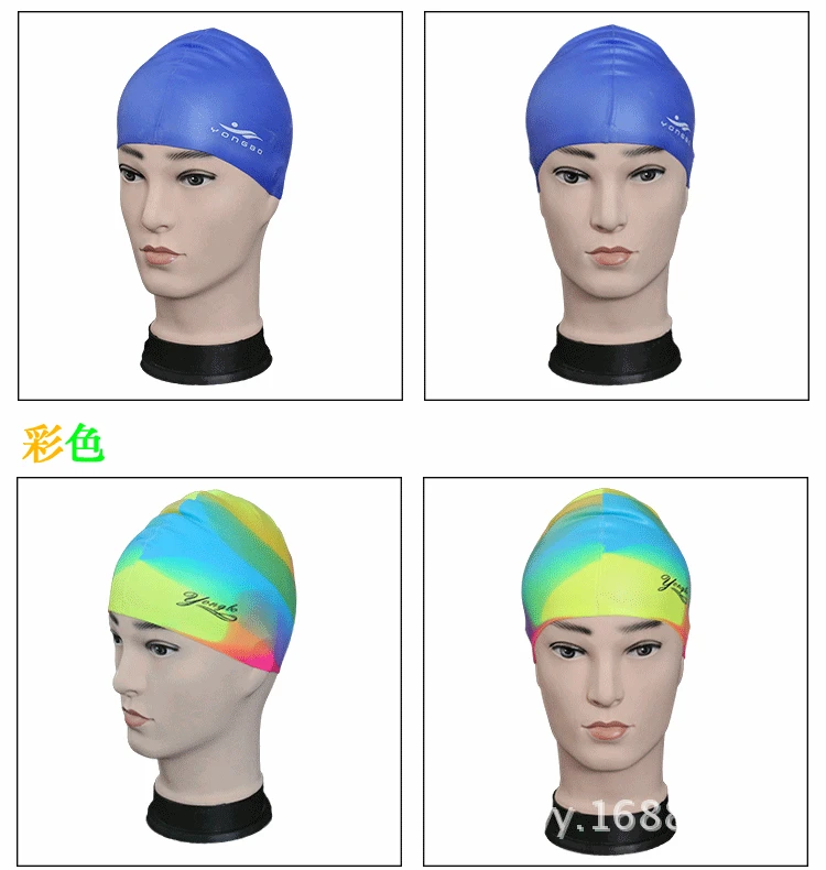 Manufacturers Direct Selling, New Style Color Swimming Cap Men's Women's Extra-large Silicone Cap Large Amount Preferential
