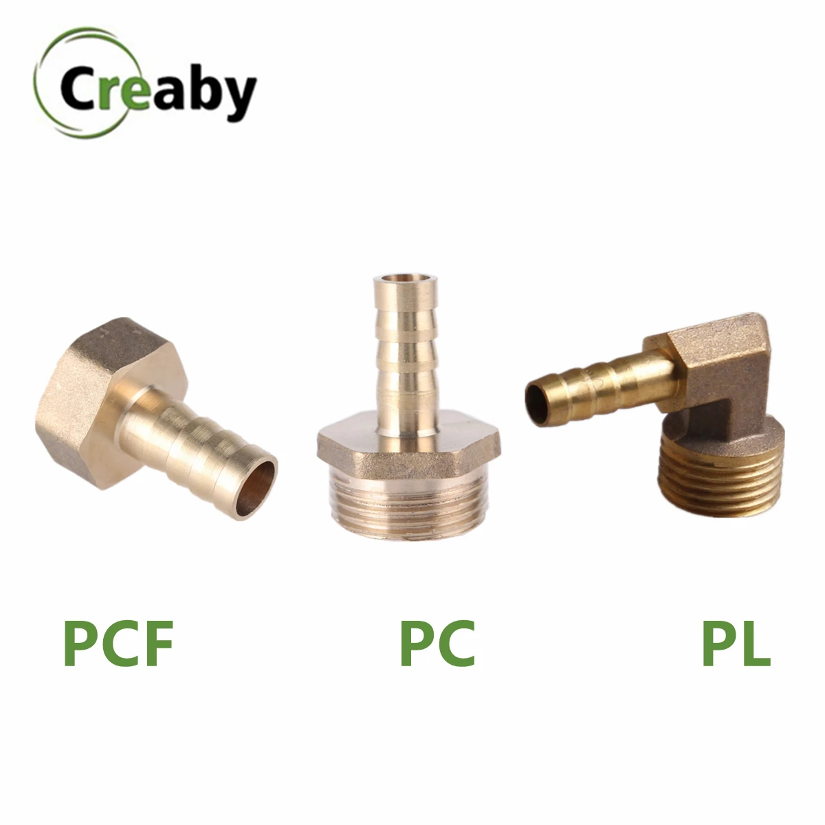 Conector de Pagoda 6 8 10 12 14mm espiga para manguera conector de cola de 1/8, 1/4, 3/8, 1/2 pulgadas de hilo (PT) Conector de tuberías de latón