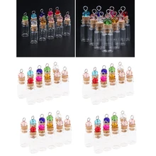 40 шт 1 мл мини стеклянные банки, бутылки с пробковыми пробками, DIY украшения маленькие стеклянные бутылки сувениры, мини пробки