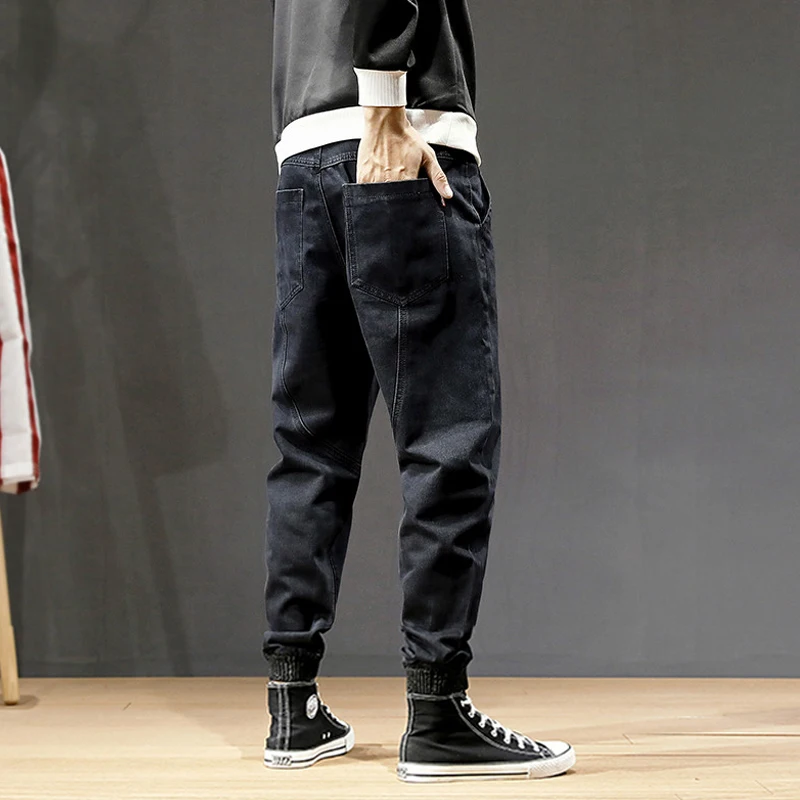 Fashion Streetwear Men Jeans Loose Fit Loose Fit Black Denim Cargo Pants Harem Jeans Japanese Style Hip Hop Joggers Jeans Men Fashion Streetwear Men Jeans Loose Fit Loose Fit Black Denim Cargo Pants Harem Jeans Japanese Style Hip Hop Joggers Jeans Men