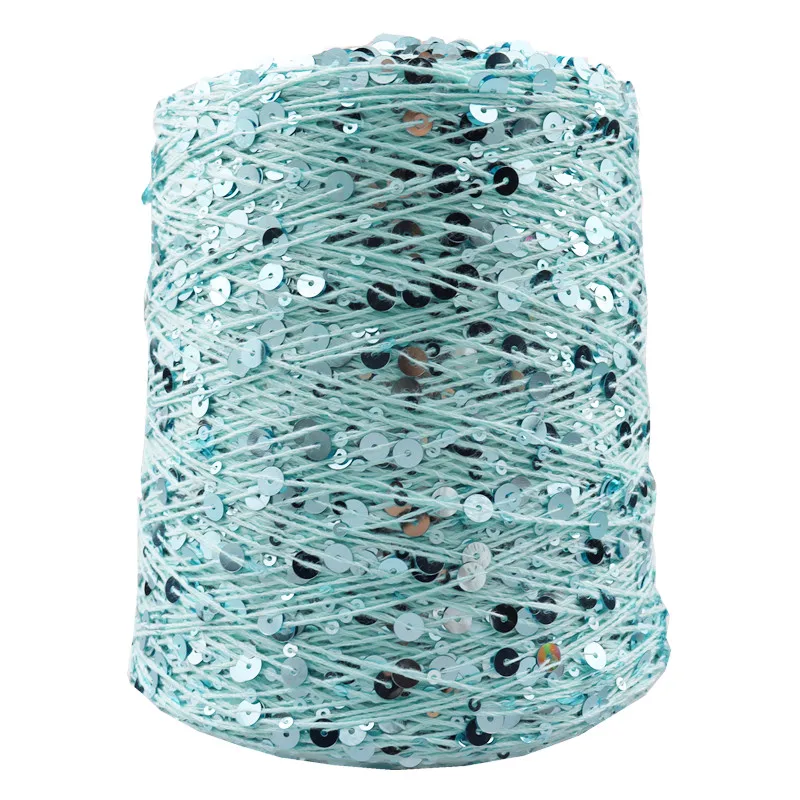 1-88 Colour пряжа 200g 600M 100% cotton yarn 6mm+3mm special Sequin yarn DIY garment accessories  Rag doll Knitting yarn 4