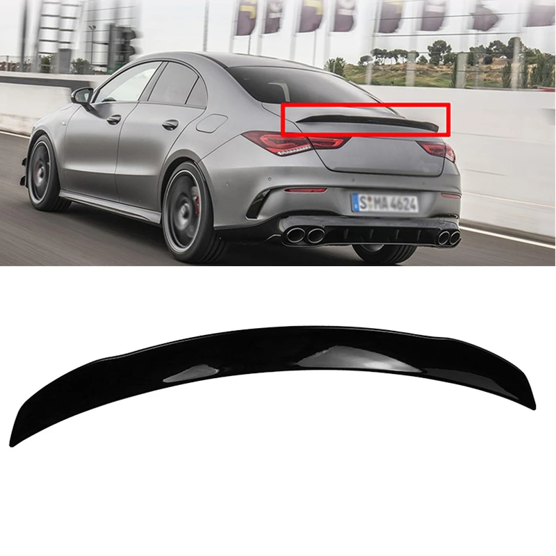 Glossy Black Rear Trunk Spoiler Lid Wing Fit For Benz CLA250 CLA45 AMG 2020+