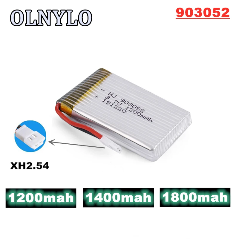 3 7 V 1800mAh/1200mAH/1400mAh 20c Lipo батарея для дистанционного управления вертолетом/самолетами батареи Li po v 903048 XH2.54