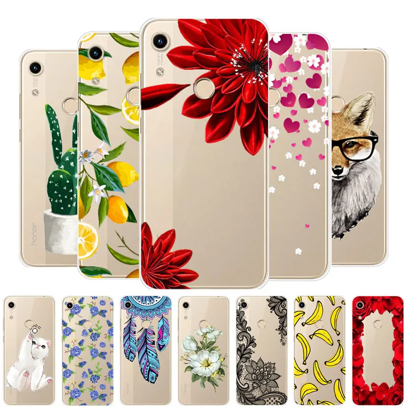 

For Huawei Y6S Case Transparent Printed Soft TPU Back Cover For Huawei Y6S 2020 JAT-LX1 Case Y 6S Silicone Phone Cases Coque