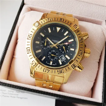 

Luxury Date Display Quartz Watch Men Business Men's Chronograph AAA Watches with Stainless Steel Strap montre homme 2020