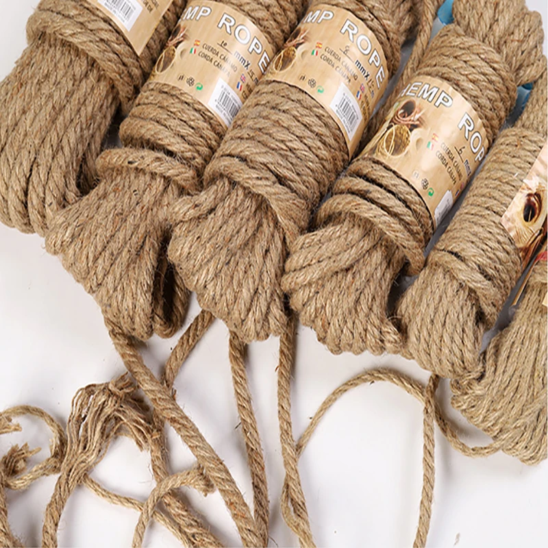 Natural Jute Rope Line Hemp Sash Craft Twisted Twine Braided Decking Cord 