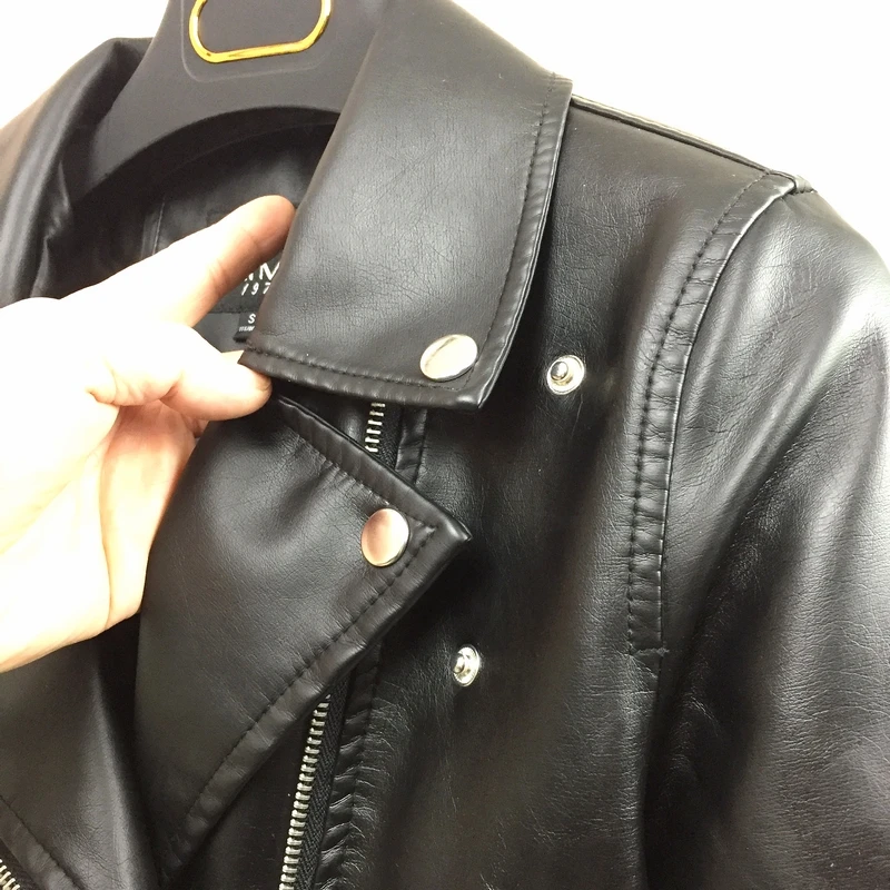 Куртка женская Байкерская из искусственной кожи в стиле панк|faux leather biker jacket|biker
