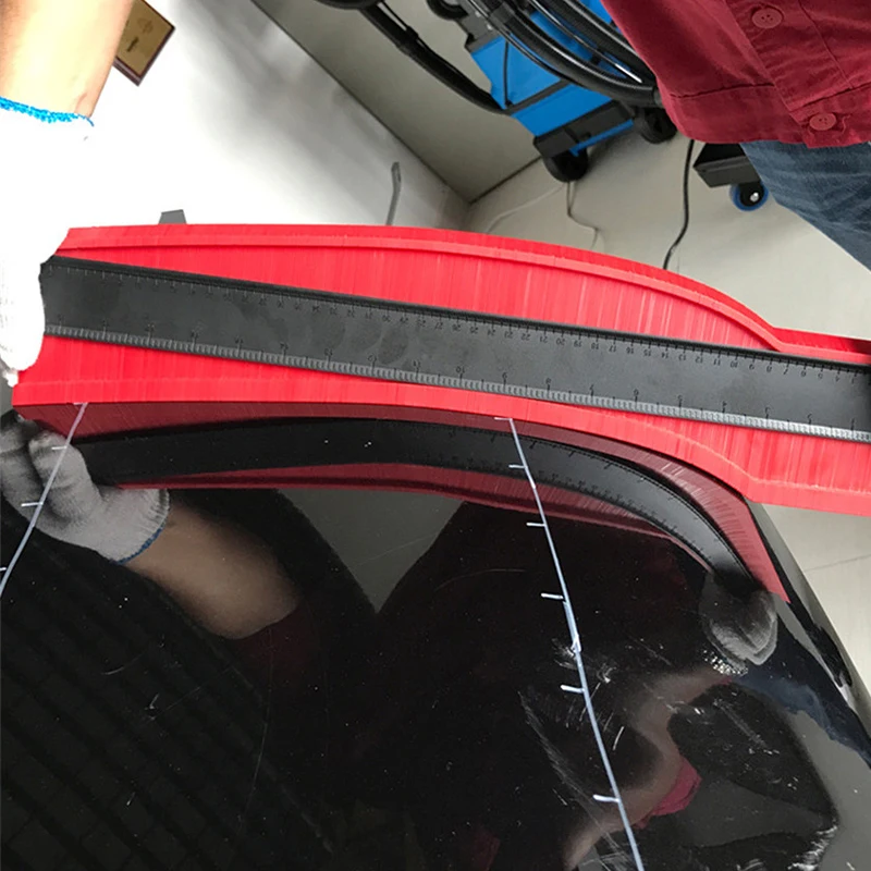 50CM Car Body Repair Scale Ruler Panel Beating Frame Profile Gauge Arc Measuring Instrument Contour Meter