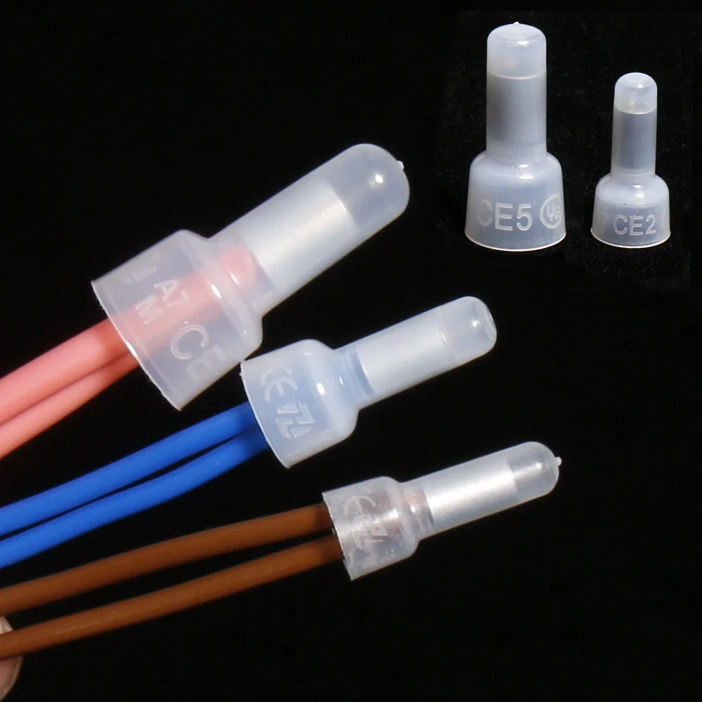 thumbnail image 2 of 50Pcs Closed End Crimp Cap 22-10 AWG Gauge Wire Terminal Connector 2 of 13