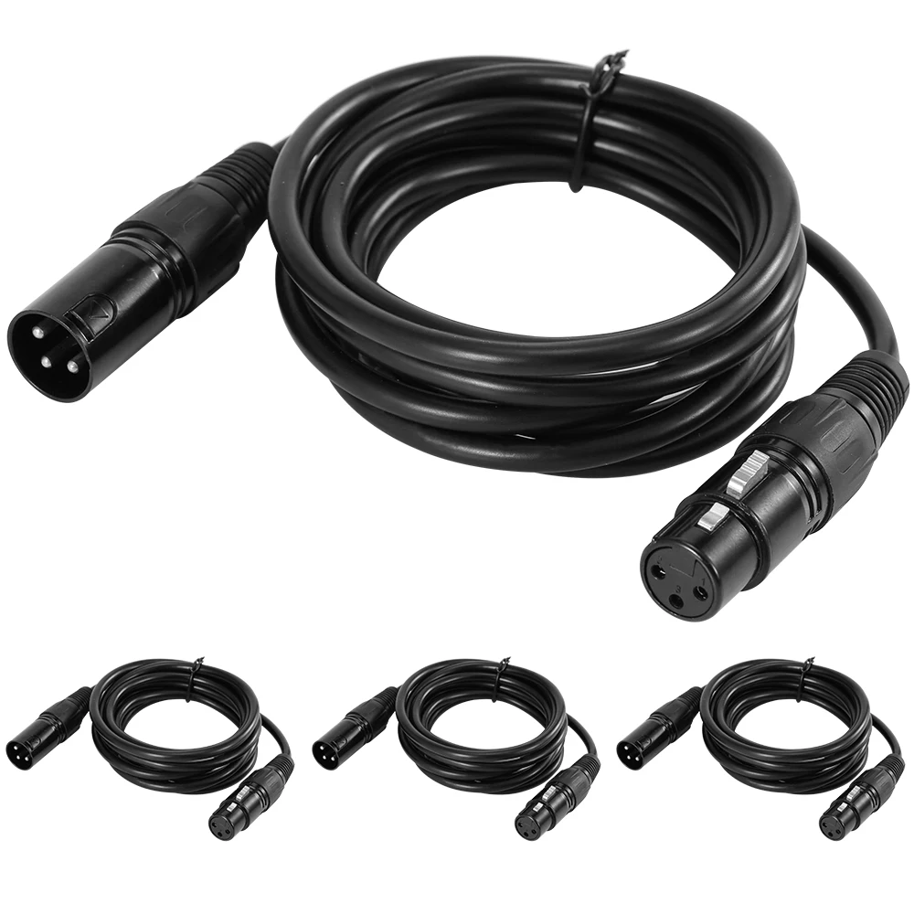 

ammoon 2M XLR Cable DMX Stage Light Cable PVC 3-Pin XLR Male to Female Plug for Moving Head Light Spotlight Microphone Mixer