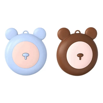 

2 Pcs Air Purifier,Portable Bag,Portable Negative Ion Purifier, Bear Shape for Adults and Children-Blue & Brown