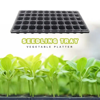 

6pcs 50 Cells Seedling Starter Tray Extra Strength Seed Germination Plant Flower Pots Nursery Grow Box Propagation For Garden