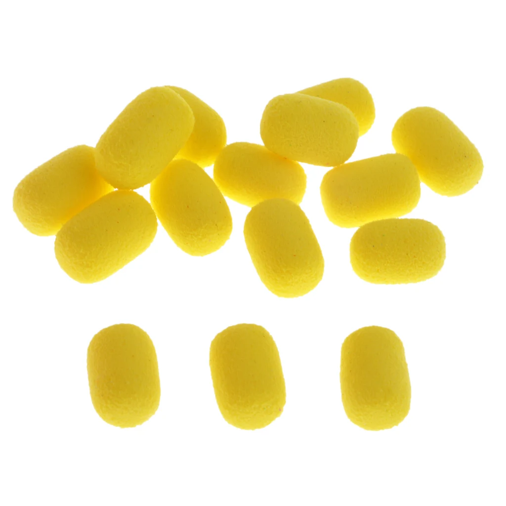 Yellow 15 шт./бутылка EVA, приманка для ловли карпа, всплывающие катышки, крючковые приманки 12 мм, рыболовные снасти - Цвет: Yellow