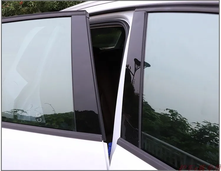 ПК Глянцевая оконная стойка накладка наклейка для Ford Focus для Fiesta Ecosport автомобильные аксессуары Стайлинг