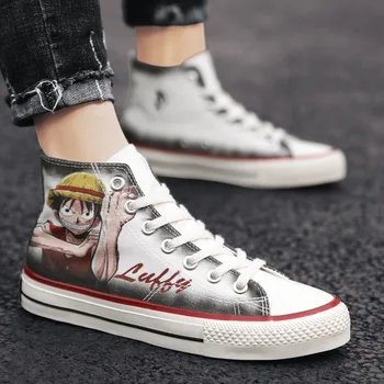 

Spring and Summer New Vulcanized High Top Sneakers 2020 Personality Graffiti Cartoon Sneakers Wild Casual Shoes Sports Shoes